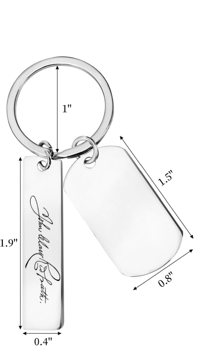 Engraved keychain