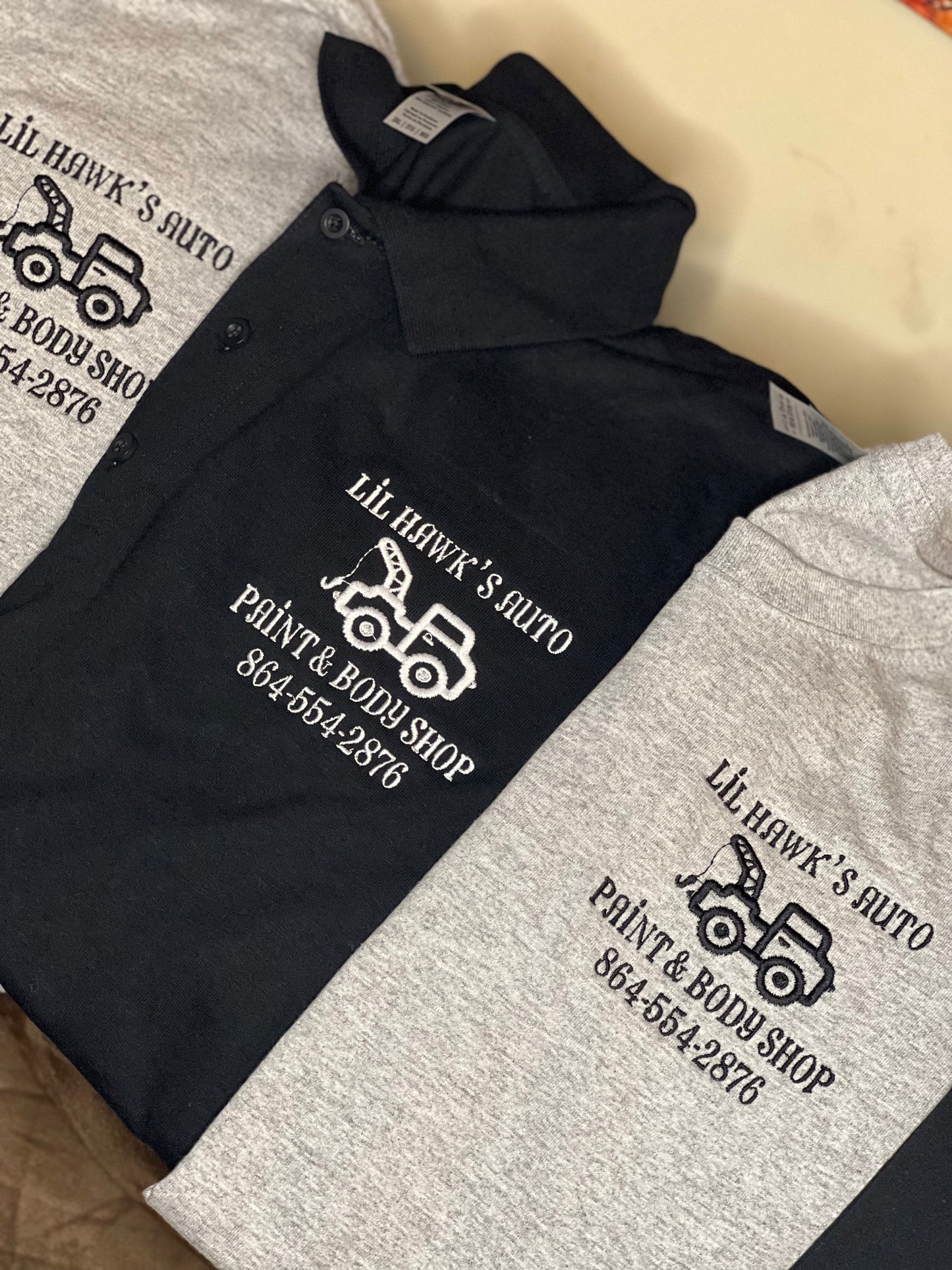 Embroidery (YOU SUPPLY SHIRTS)