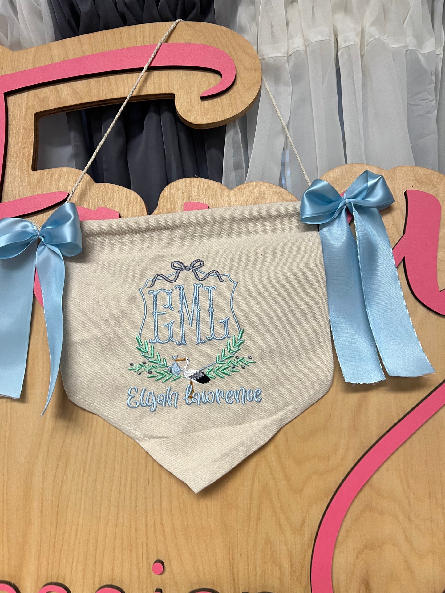 Embroidered Baby Banner