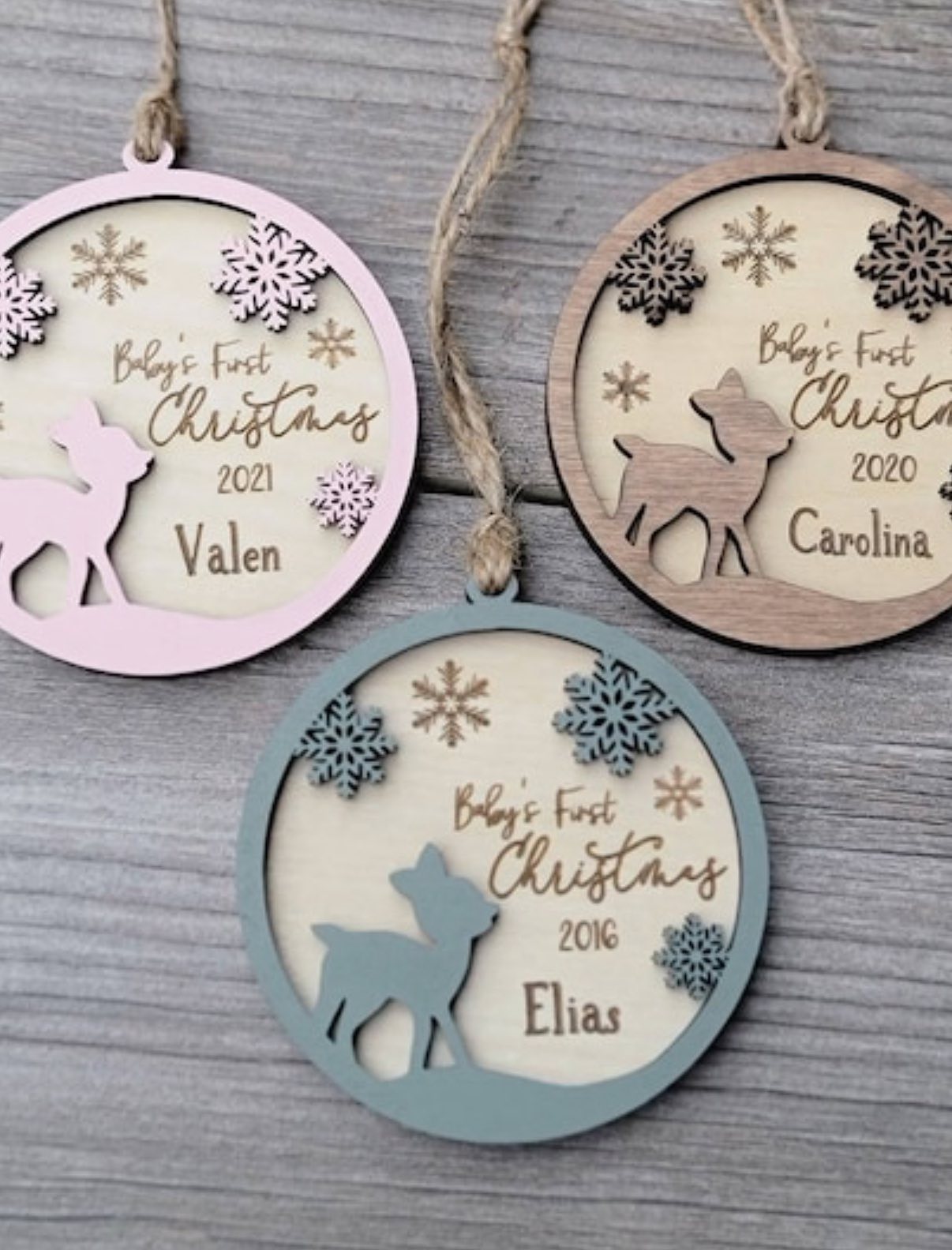 Engraved Christmas Ornaments