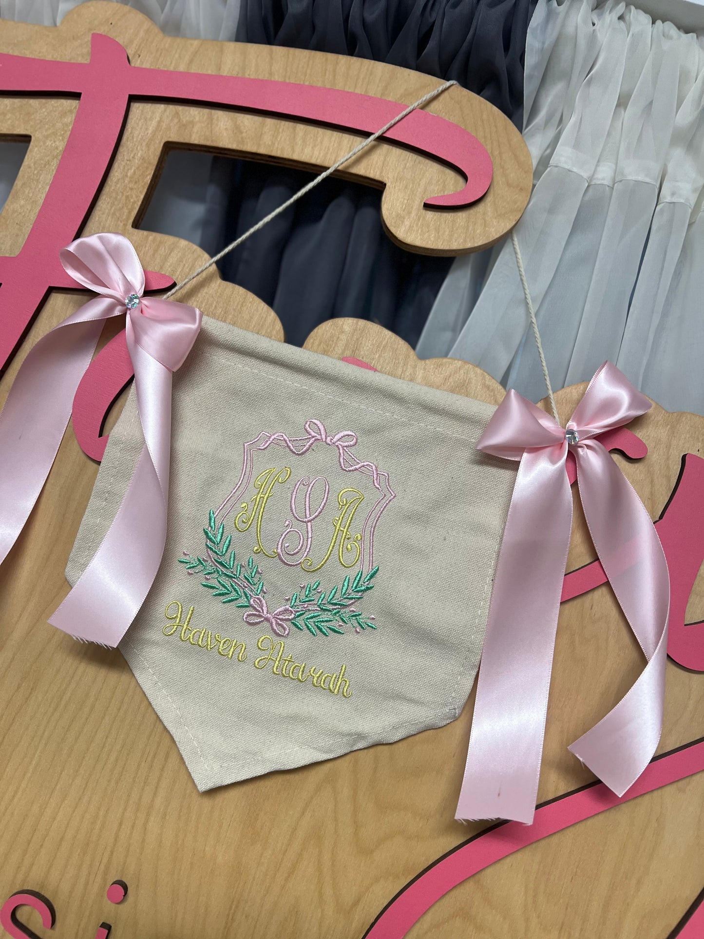 Embroidered Baby Banner
