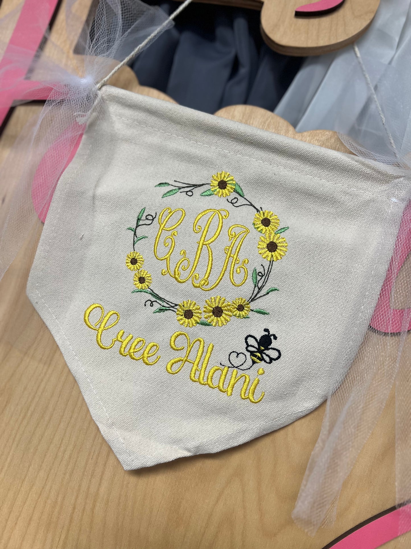 Embroidered Baby Banner