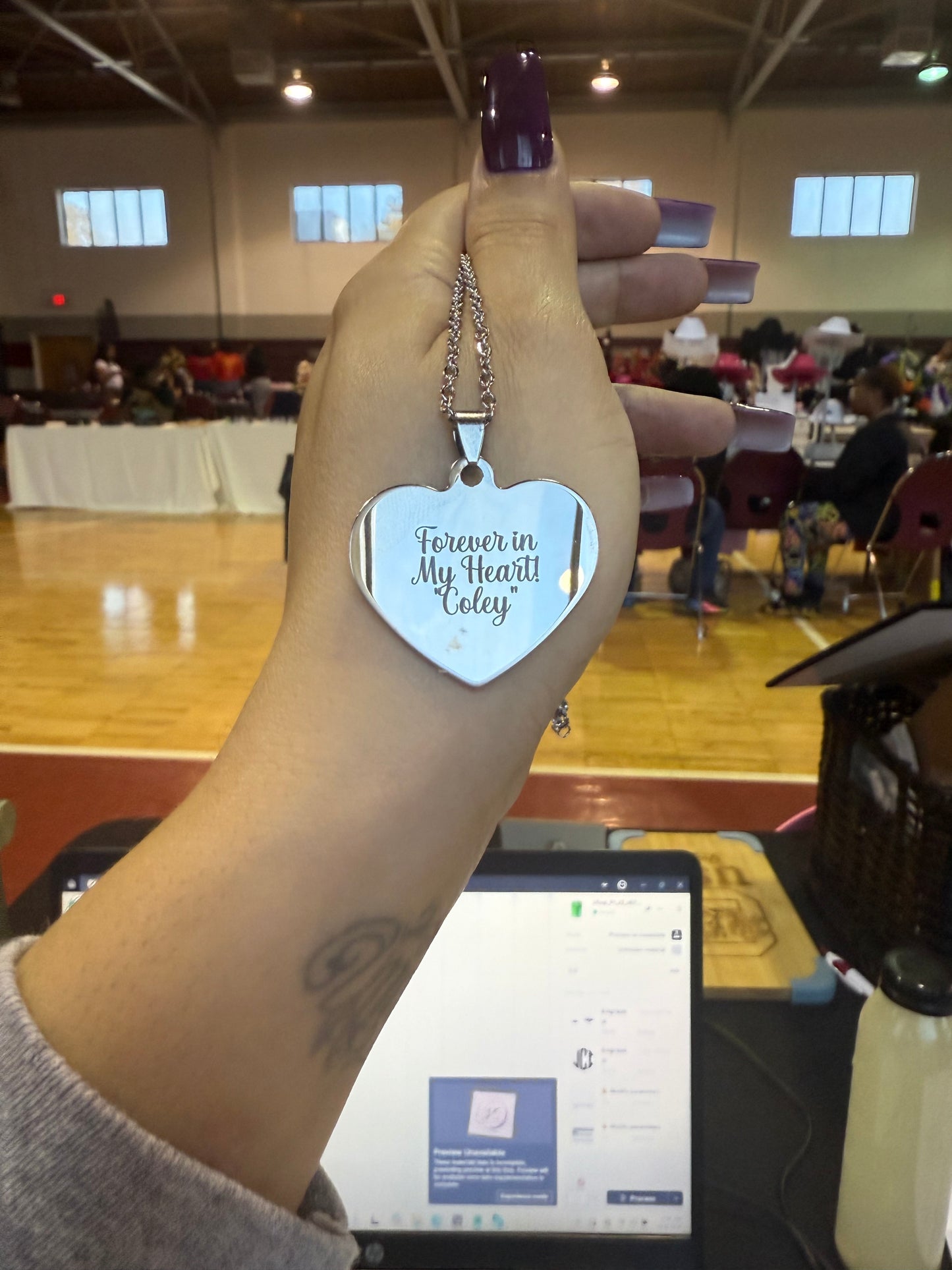 Engraved Heart Necklace