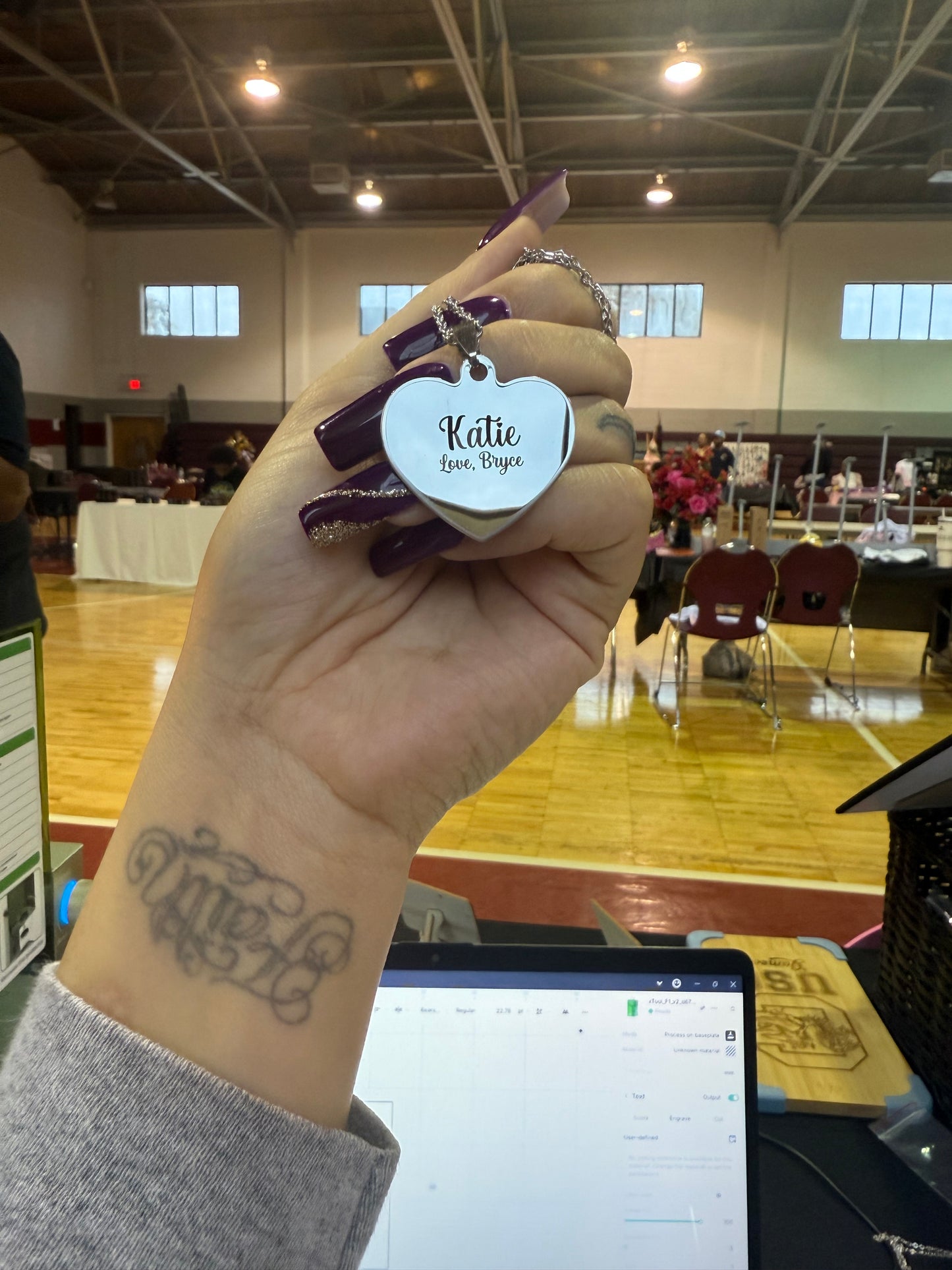 Engraved Heart Necklace