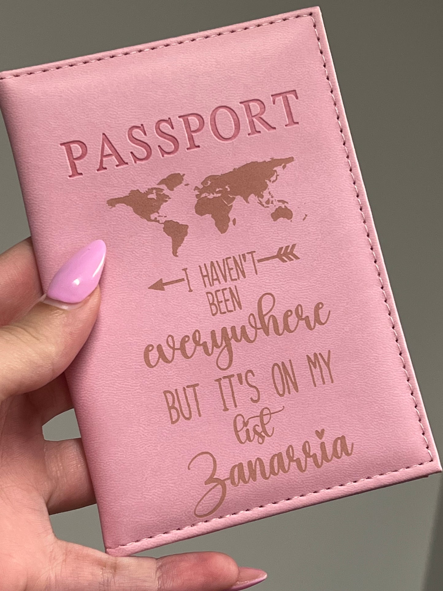 Engraved Passport Cover