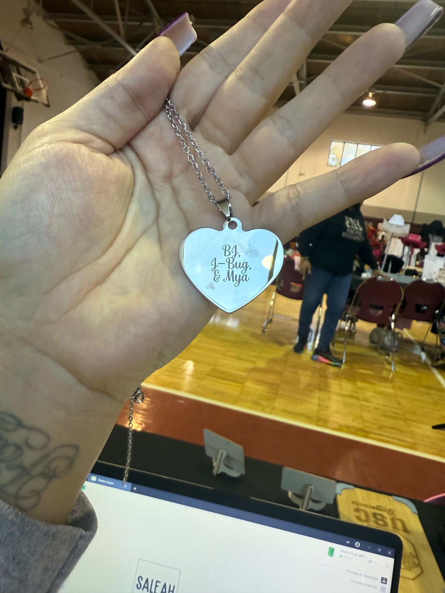 Engraved Heart Necklace