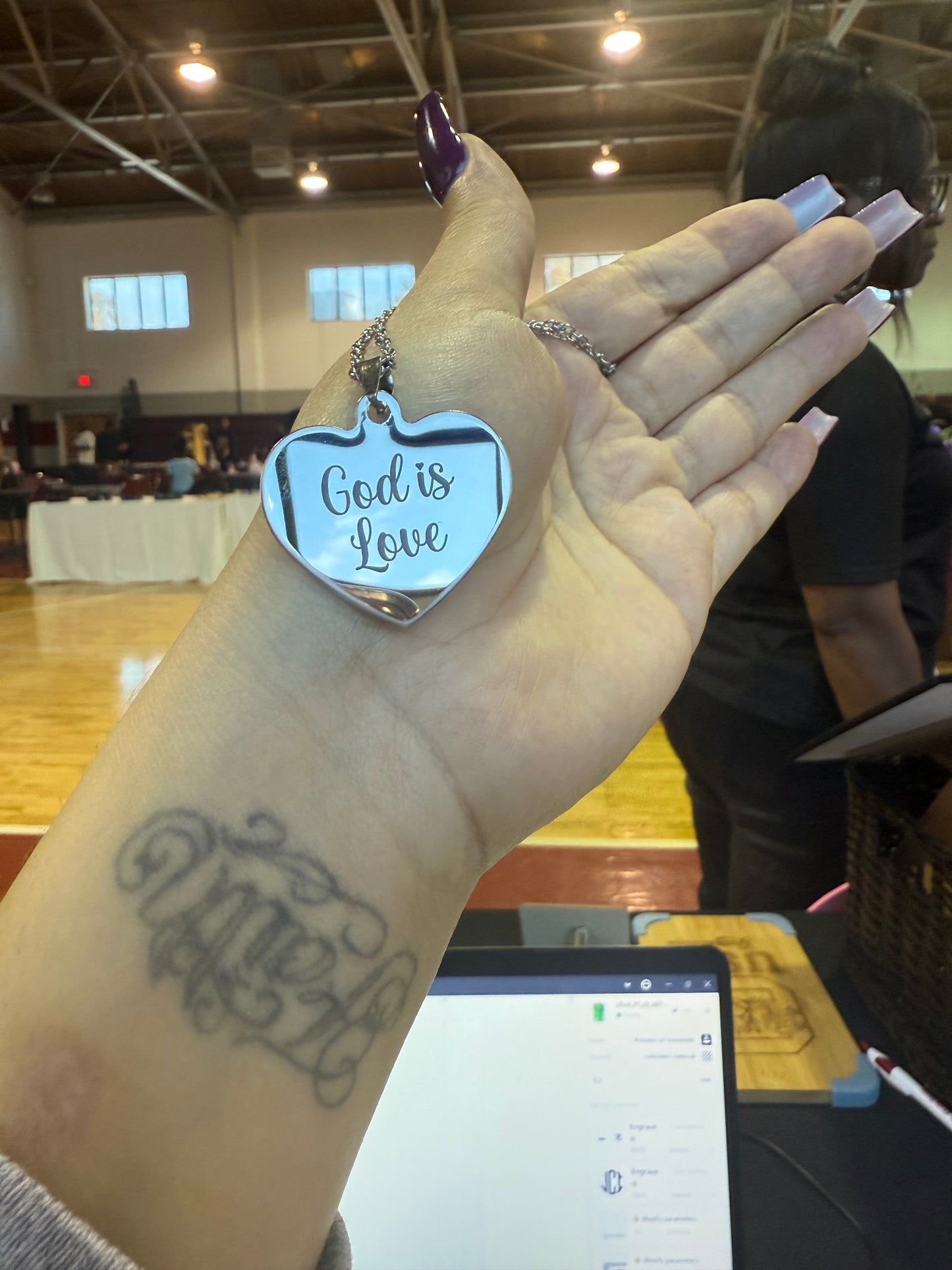 Engraved Heart Necklace