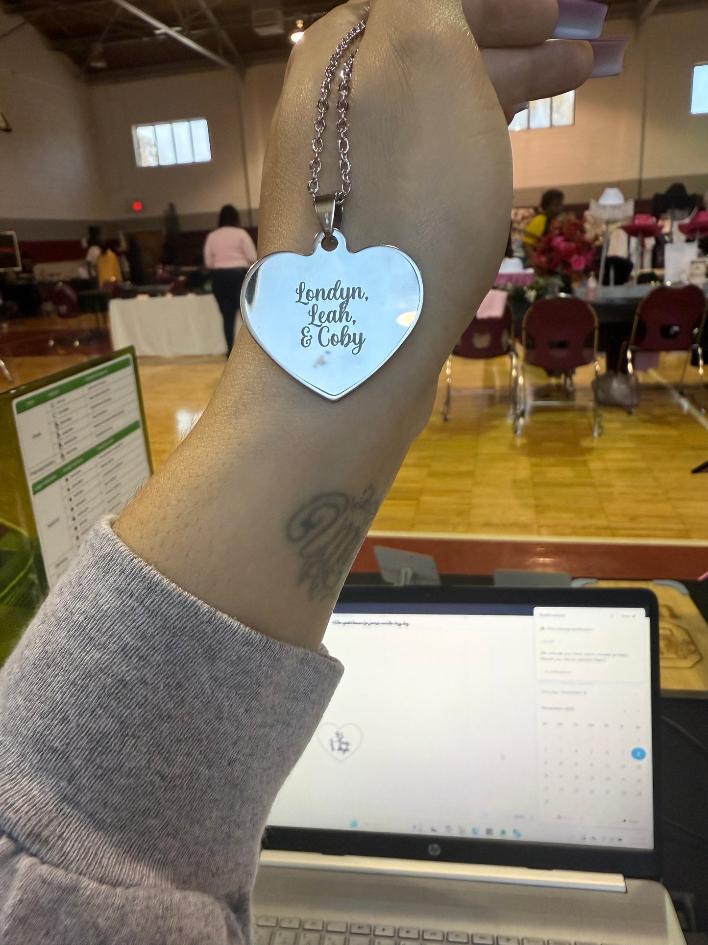 Engraved Heart Necklace