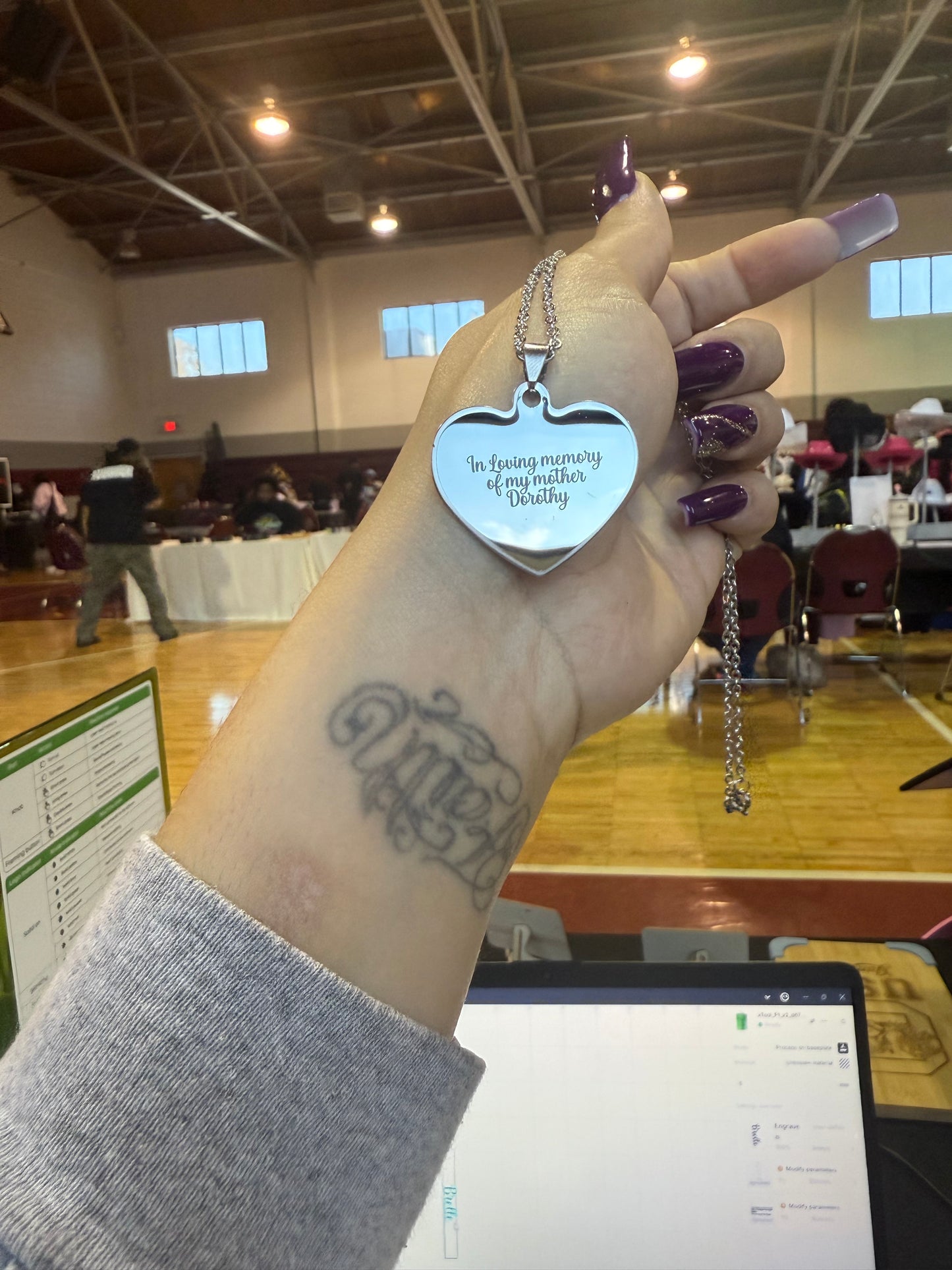 Engraved Heart Necklace