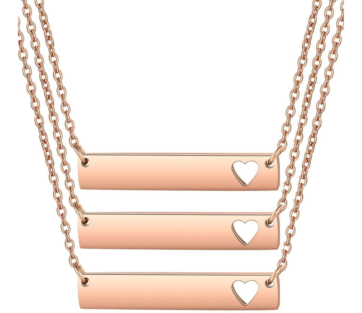 Nameplate Necklace (Heart Cutout)