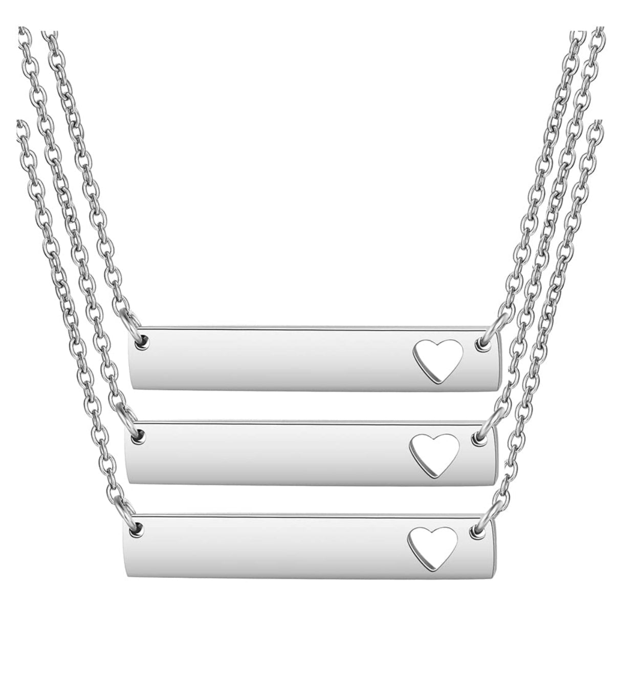 Nameplate Necklace (Heart Cutout)
