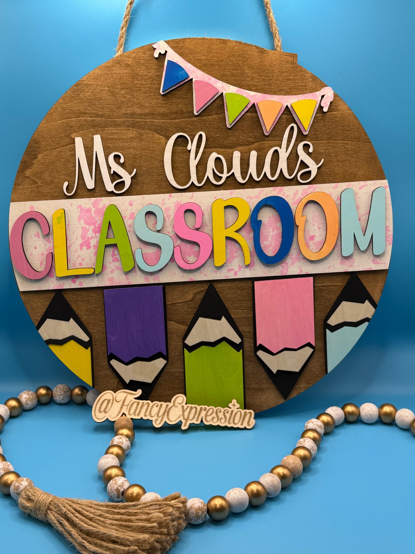 Teacher Door Hanger (Colored Pencils)