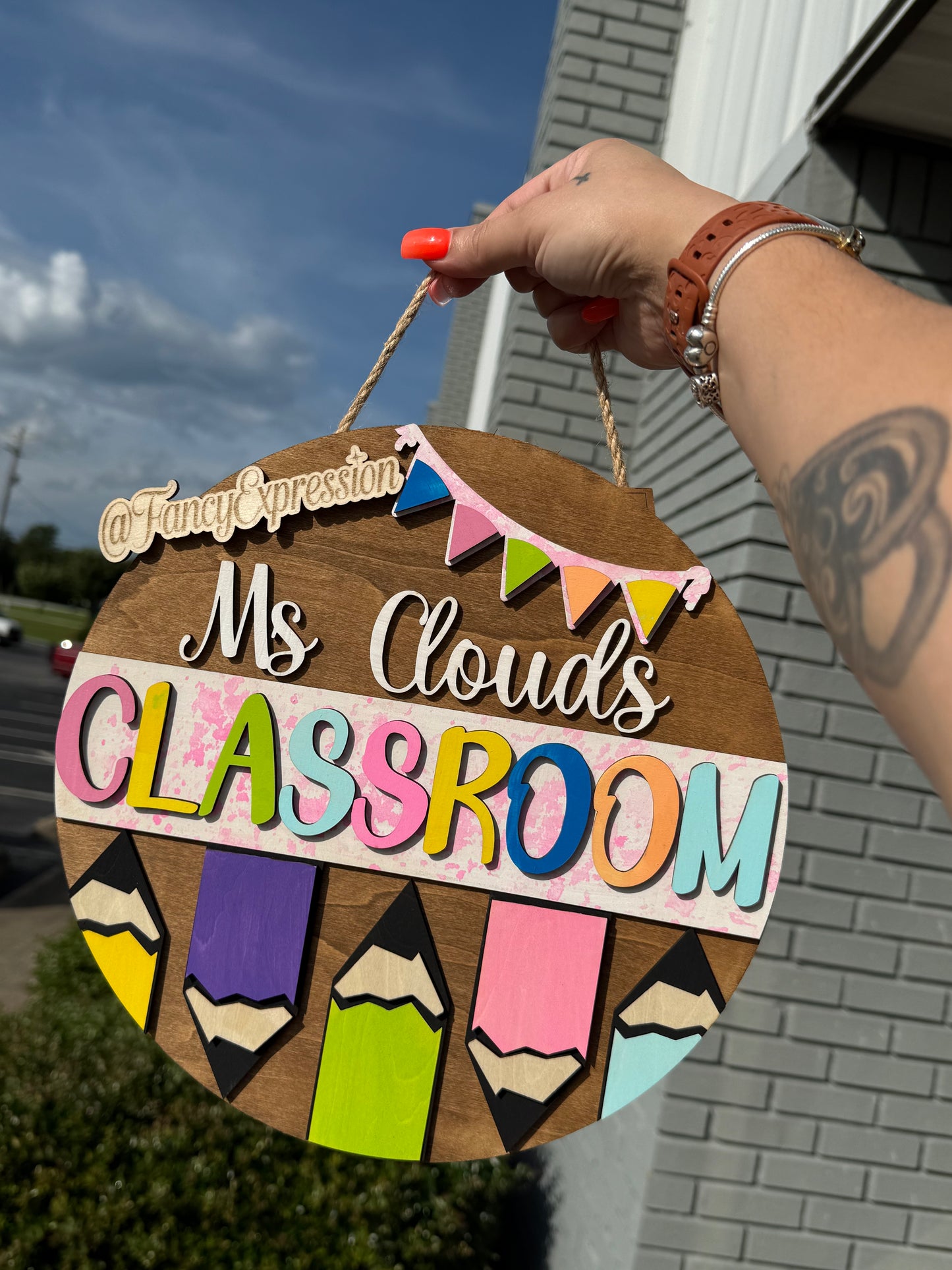 Teacher Door Hanger (Colored Pencils)