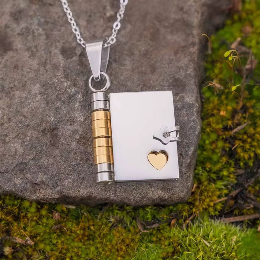 Storybook Necklace (3 engraved pages)