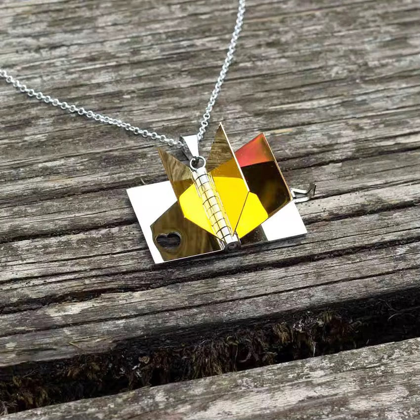 Storybook Necklace (3 engraved pages)