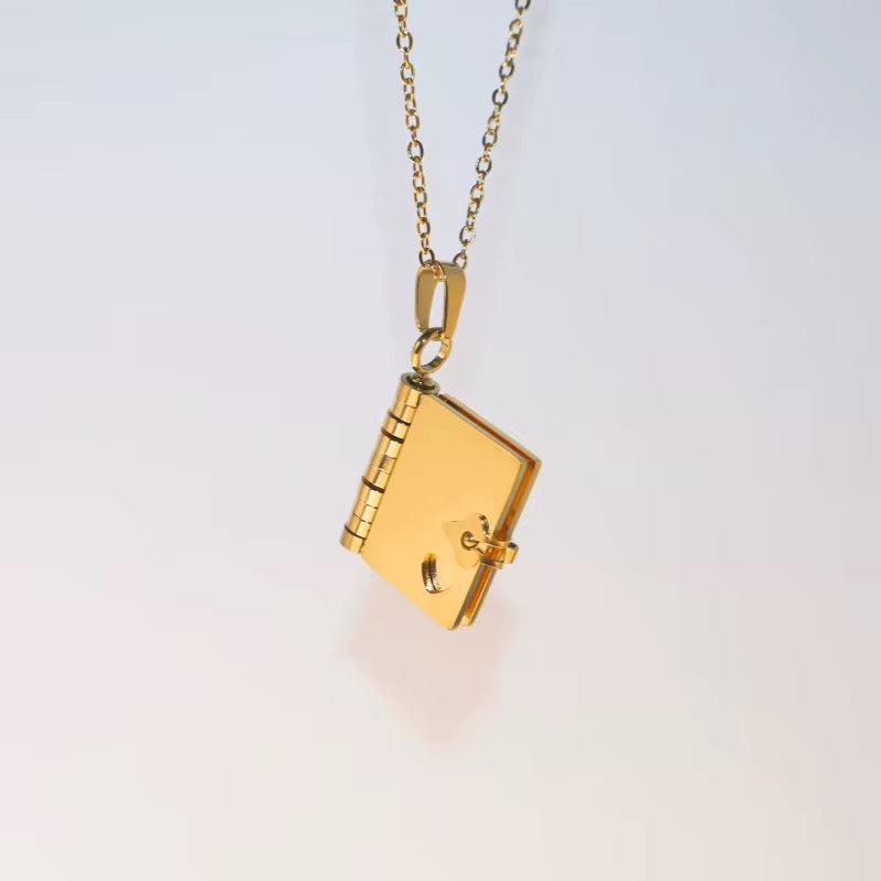 Storybook Necklace (3 engraved pages)