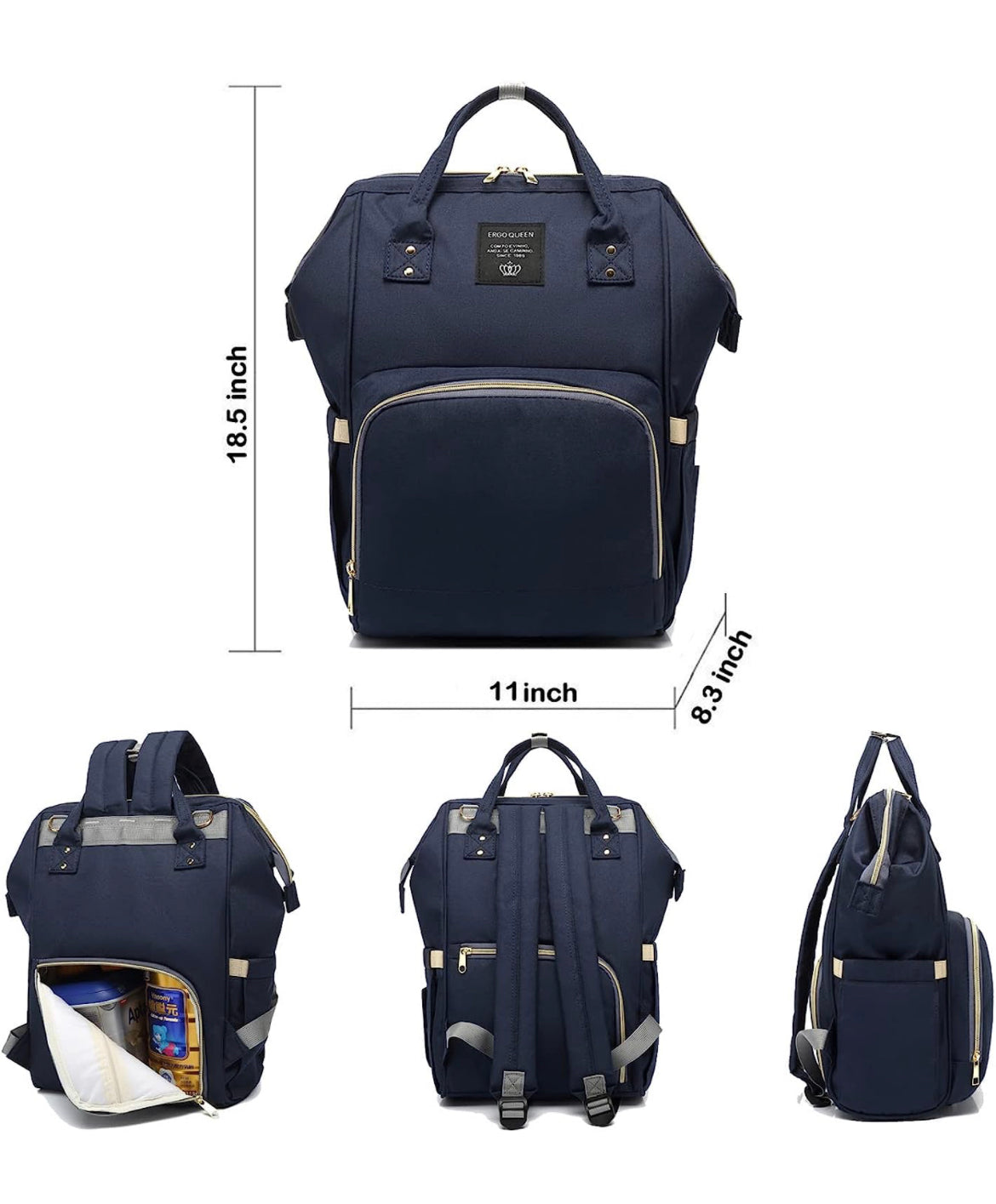 Embroidered Diaper Bag