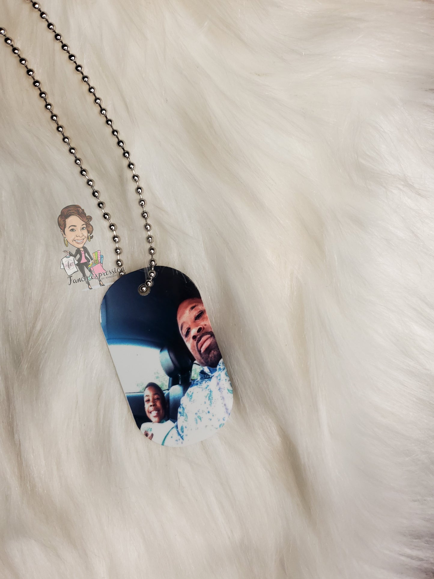 Double Sided Photo Dog Tag