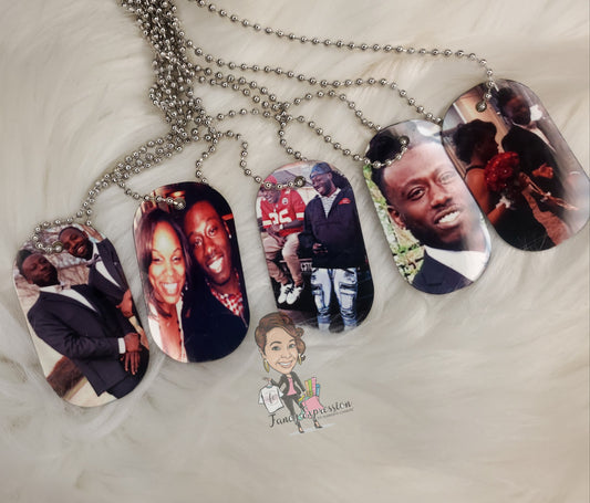 Double Sided Photo Dog Tag