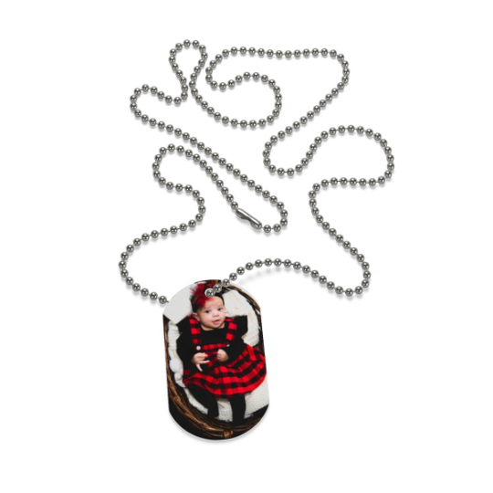 Double Sided Photo Dog Tag